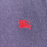 Mens Navy Blue Cotton Polo Shirt With Logo Embroidery Sz XL