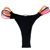 Women’s Black and Tricolor Bikini 2 Piece Set Sz L - NWOT