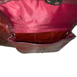 Seville Mens Brown Leather Patchwork With Adjustable Shoulder Strap Travel Bag