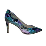 Jessica Simpson Women’s Purple & Green Snake Print Carpena High Heels Sz 7.5