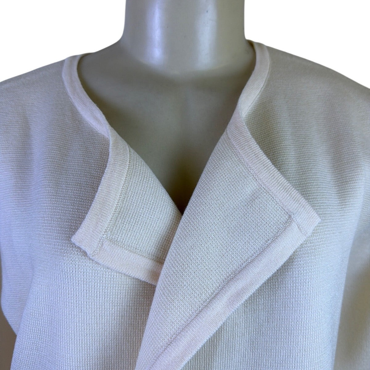 Anrabess Womens Beige Open Front Longline Cardigan Coat Pockets