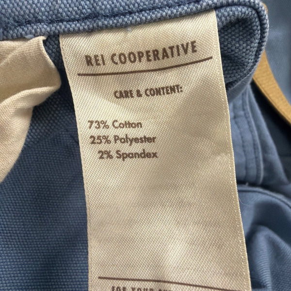REI Womens Blue Cotton/Polyester Blend Adjustable Overall Bib Pants Size 16