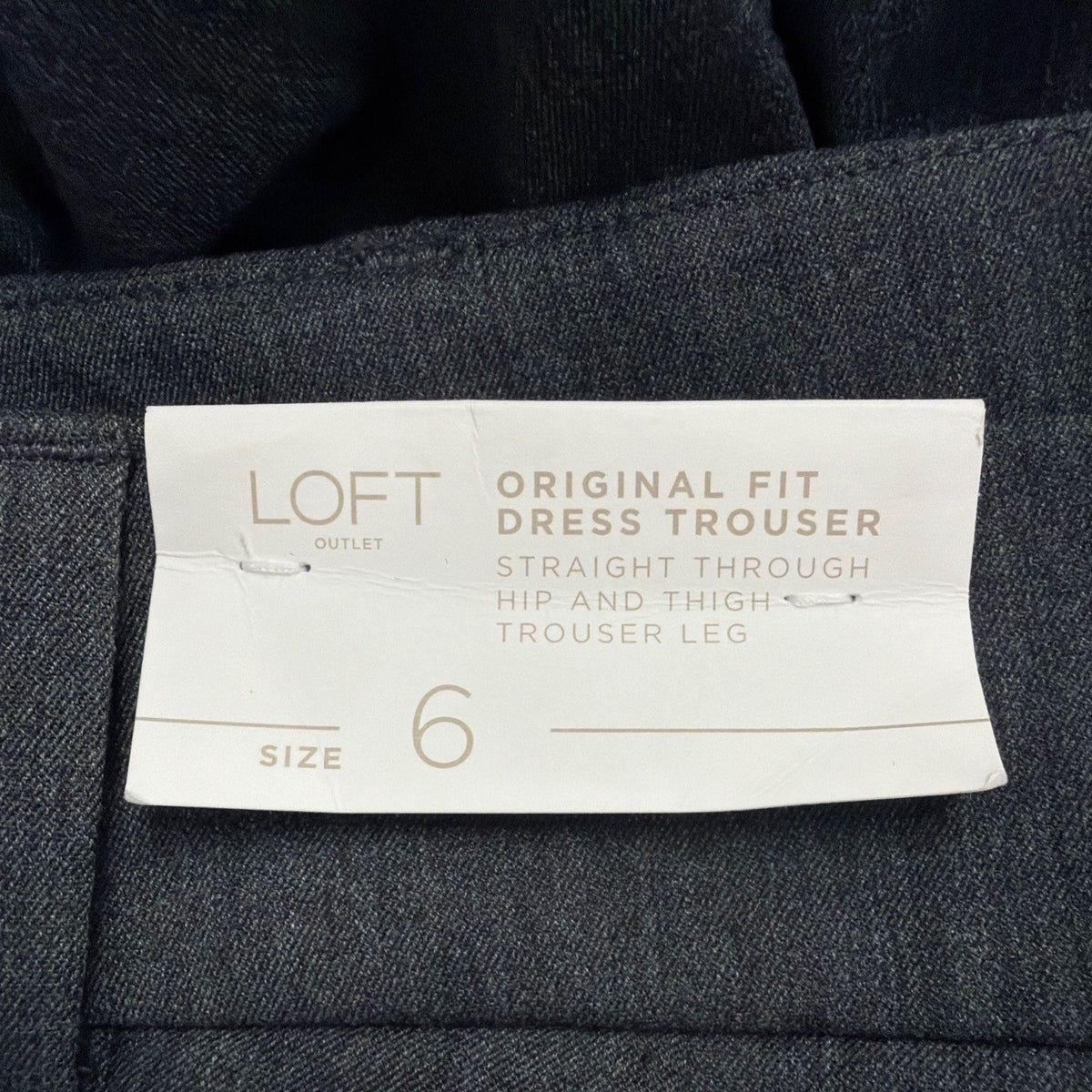 Loft Women Gray Original Fit Bootcut Dress Trousers Size 6