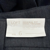 Loft Women Gray Original Fit Bootcut Dress Trousers Size 6