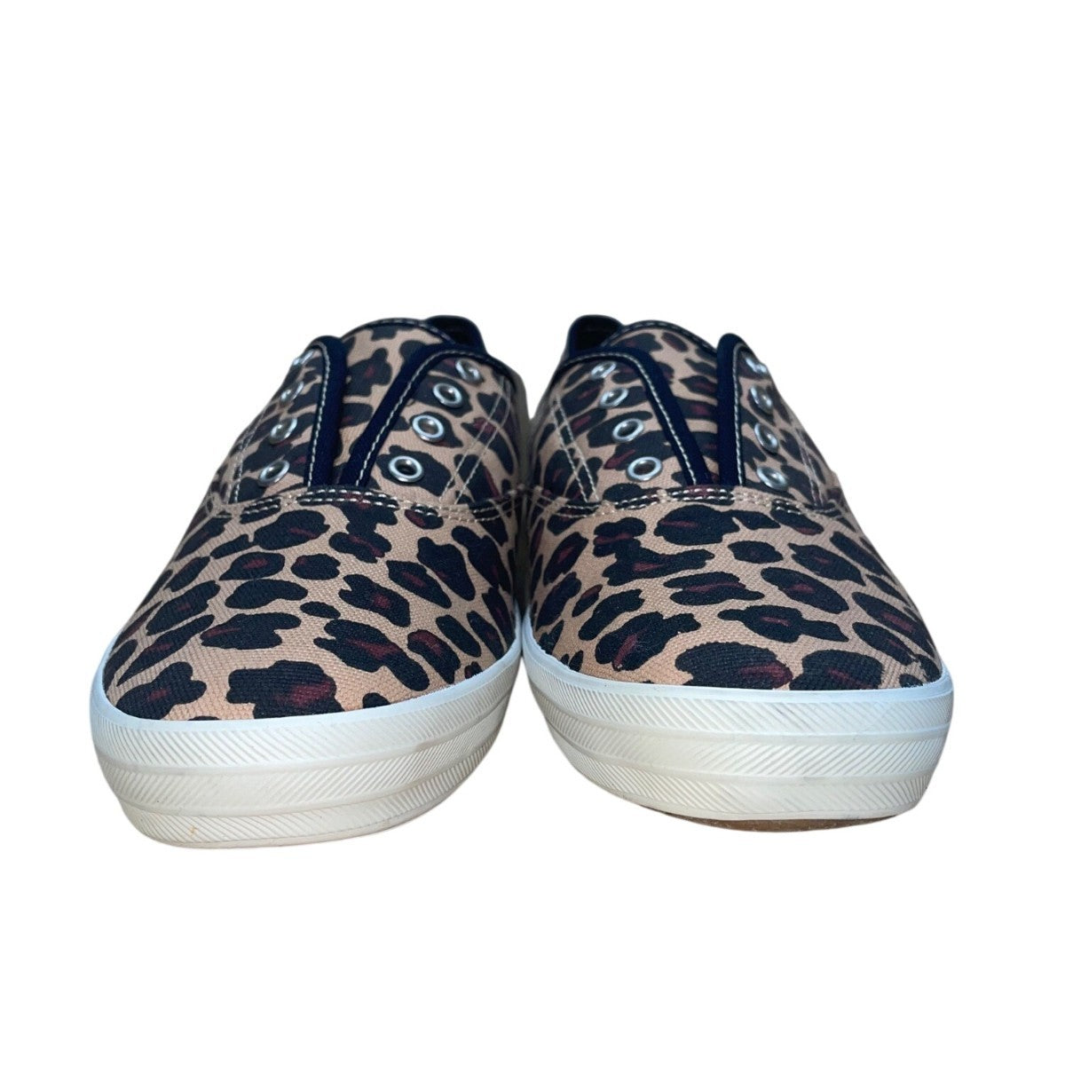 Keds Women’s Brown Leopard Print Cushioned Slip-On Canvas Sneakers Size 10
