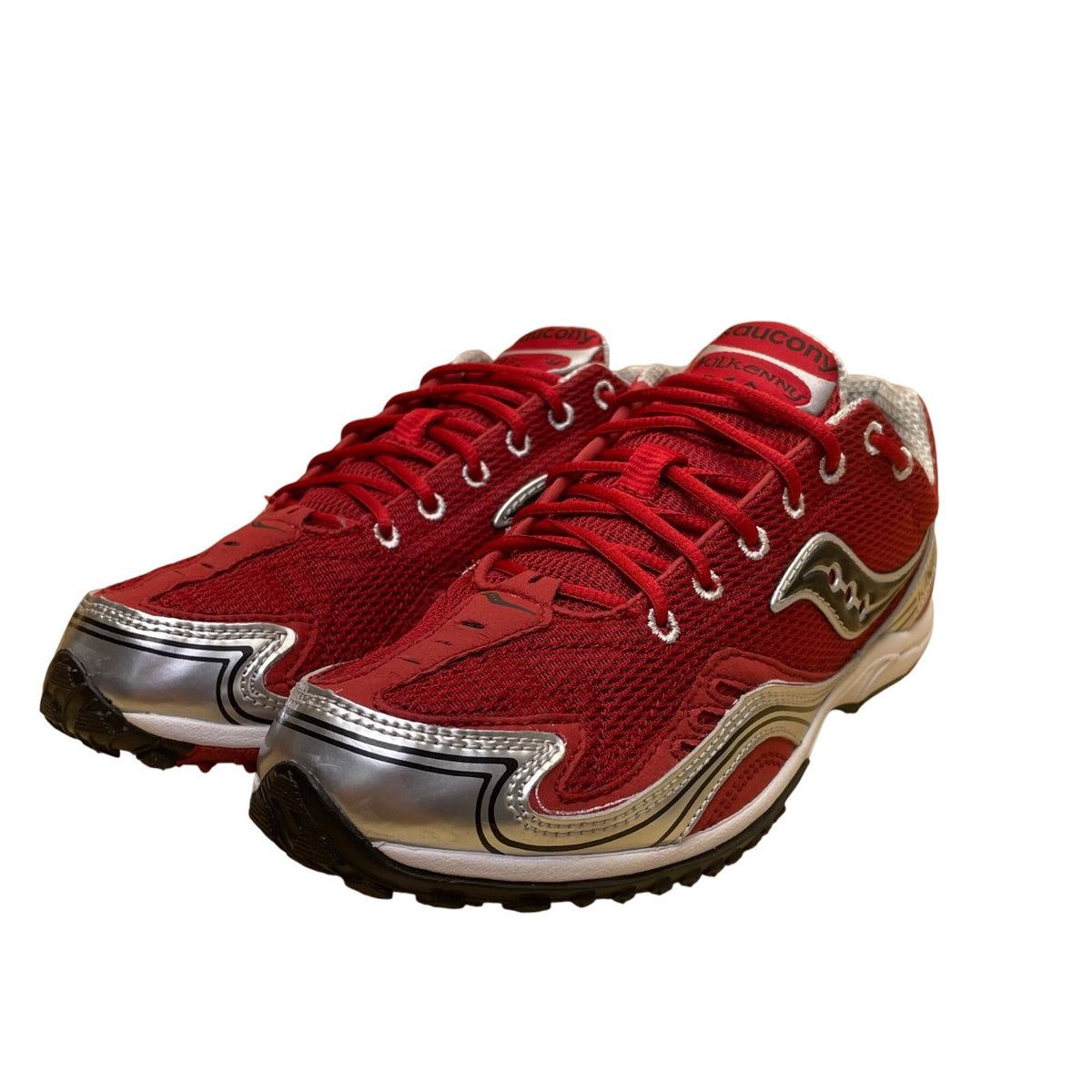 Saucony Women’s Red & Silver Kilkenny XC2 Flat Lightweight Running Shoes Size 8