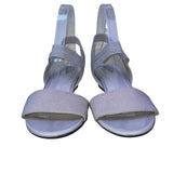 Life Stride Women’s Beige Patent Wide Strap Wedge Sandals 7.5M