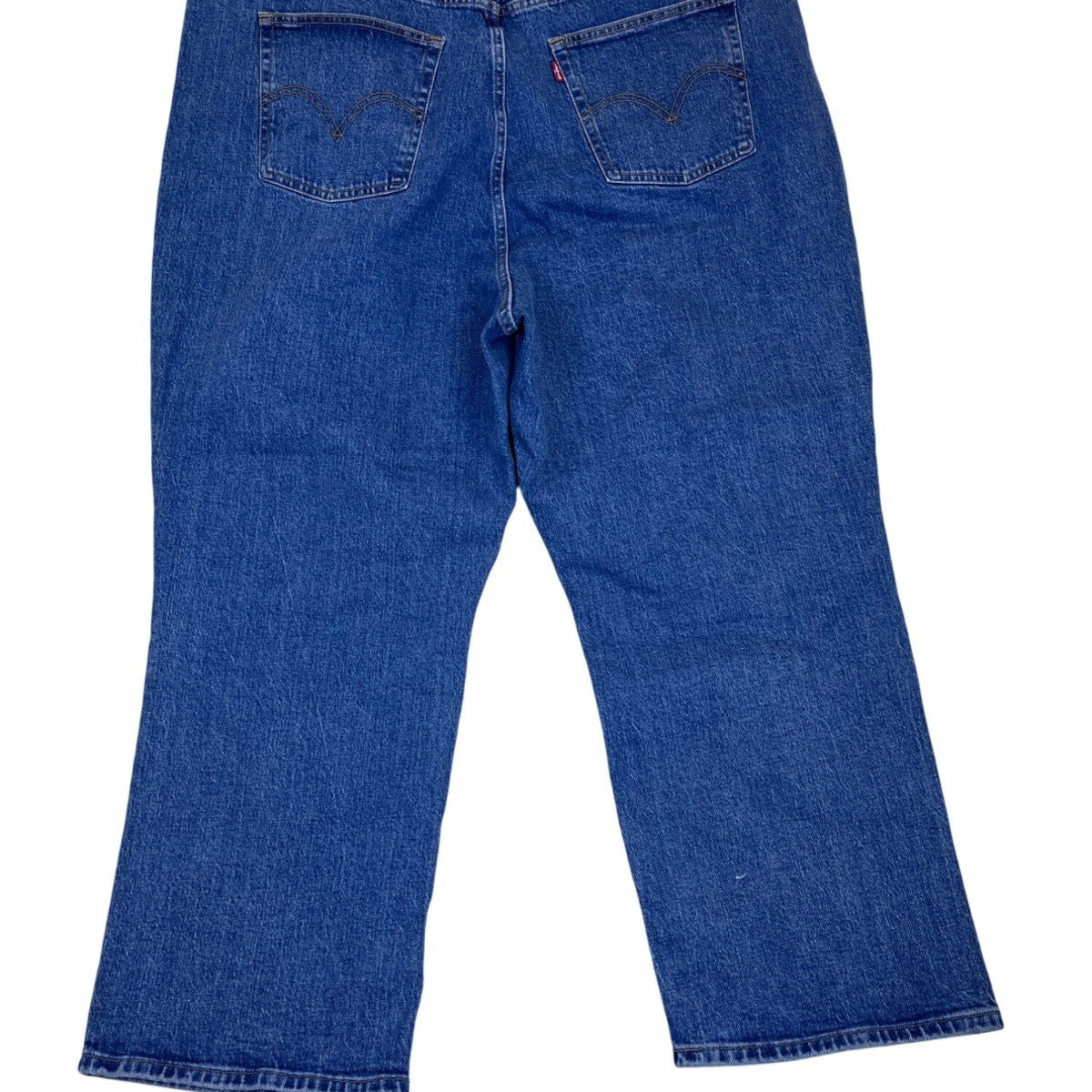Levis Women Blue Ribcage Straight Ankle Jeans Super High Rise Sz 22W - New