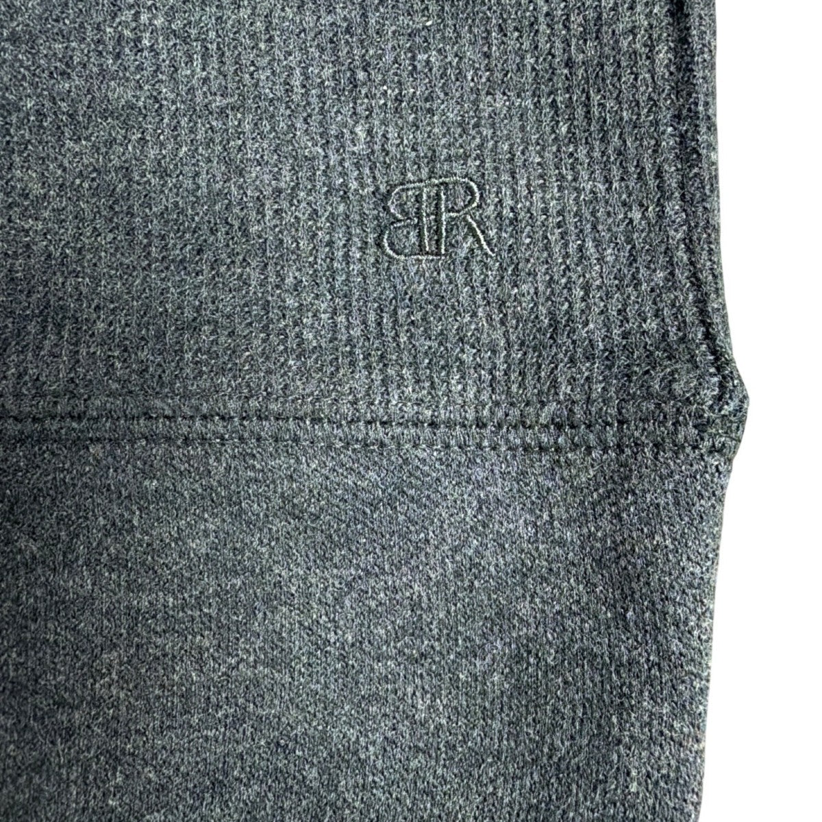 Banana Republic Mens Charcoal Quarter-Zip Pullover Sweater Stylish & Modern Sz L