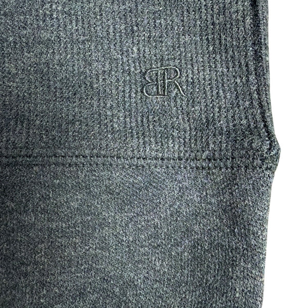 Banana Republic Mens Charcoal Quarter-Zip Pullover Sweater Stylish & Modern Sz L