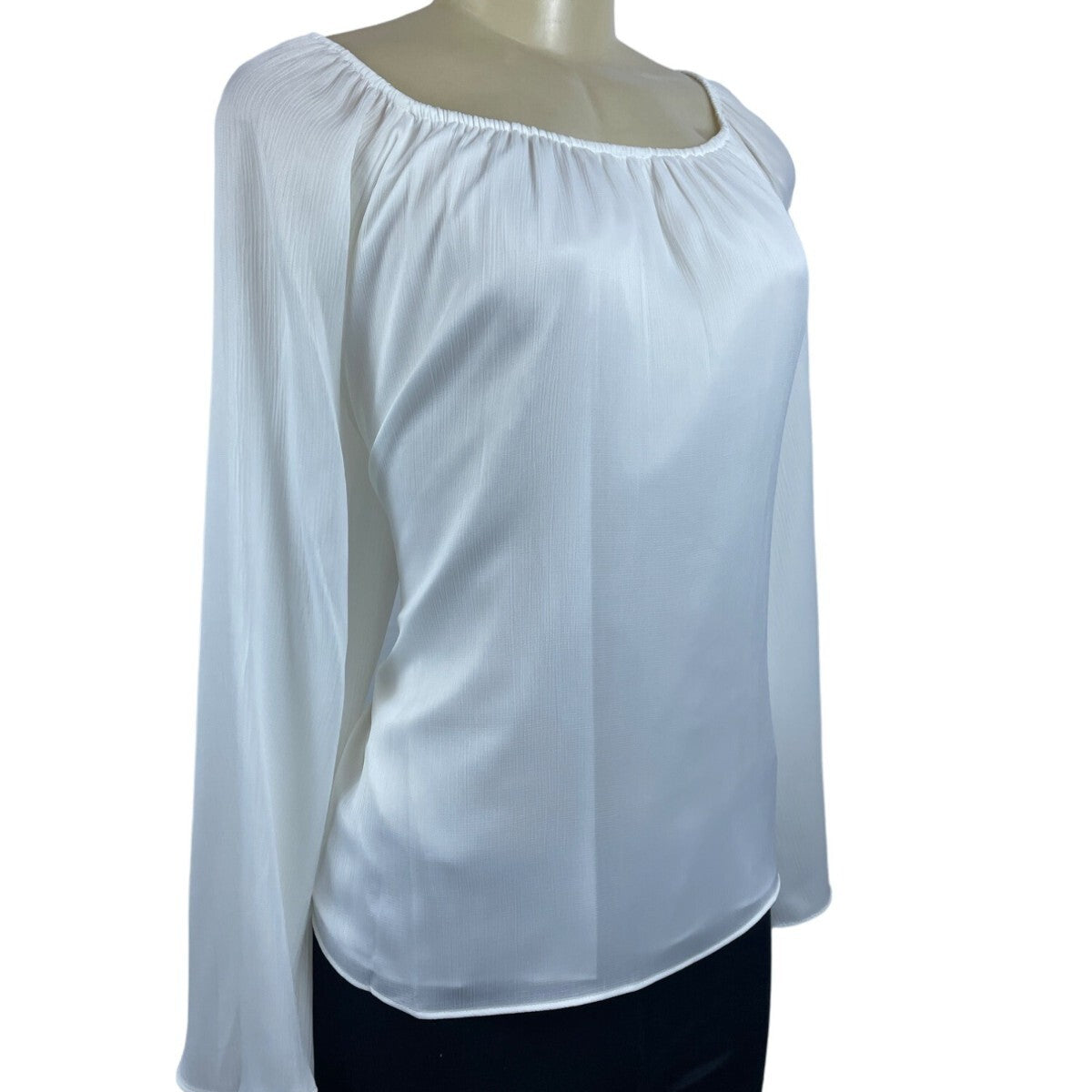 Elizabeth And James Women's White Long Sleeve Blouse Sz XL New