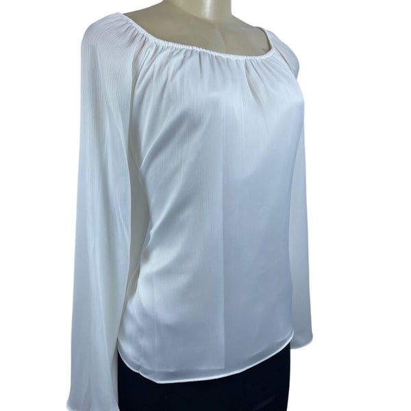 Elizabeth And James Women's White Long Sleeve Blouse Sz XL New
