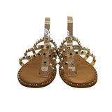 Sincerely Jules Women’s Clear Studded Strap Open Toe Slip-On Sandals Size 8.5