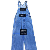 Dickies Mens Blue Denim Workwear Relaxed Fit Bib Overalls Sz 30x30