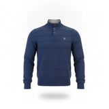 Chaps Mens Navy Sweater Button-Up Pullover Classic Long Sleeve Top Size M 