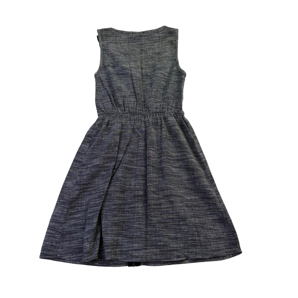 Fish Bowl Womens Gray Sleeveless Fit & Flare Dress With Front Zipper Size S