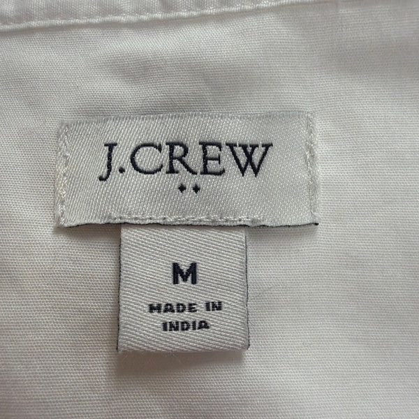 J.Crew Womens White V-Neck Puff Sleeve Top Lightweight & Stylish Sz M
