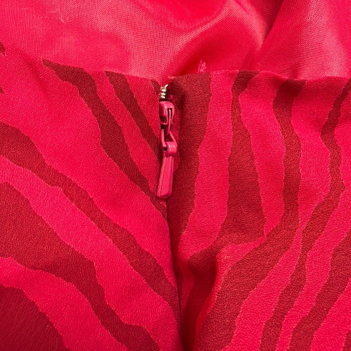 Express Womens Red Polyester Halter Neck Zebra Print Mini Dress Size 3/4 Lined