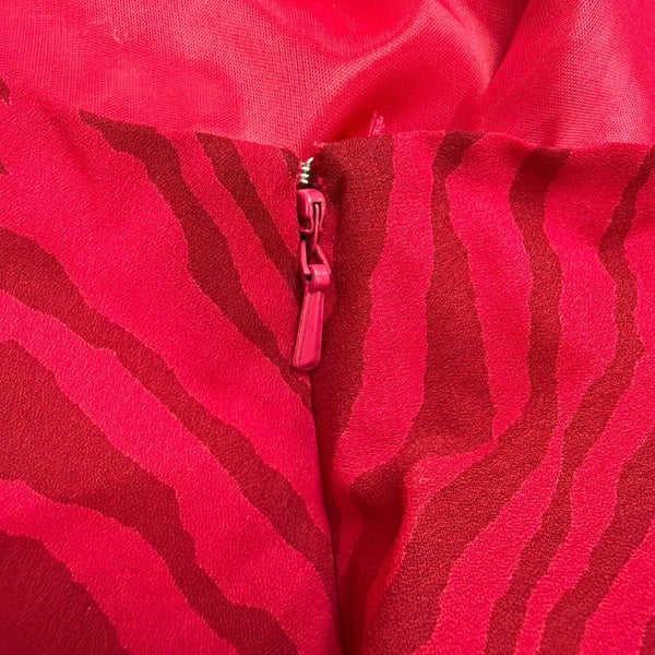 Express Womens Red Polyester Halter Neck Zebra Print Mini Dress Size 3/4 Lined