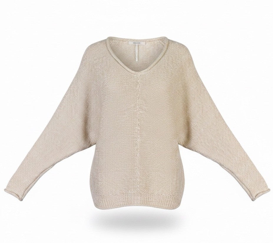 Free People Womens Beige Lightweight Knit Sweater Top Relaxed Fit  Sz XS