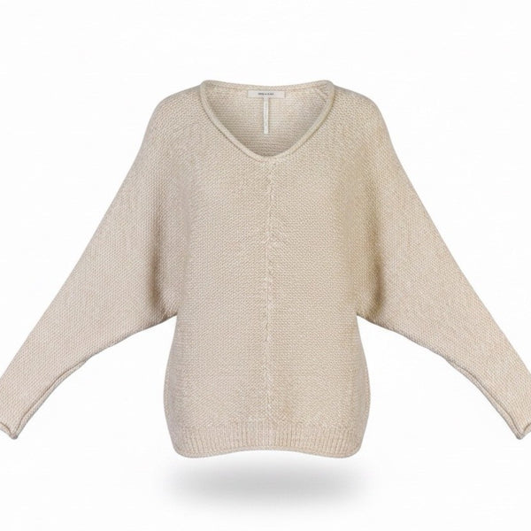 Free People Womens Beige Lightweight Knit Sweater Top Relaxed Fit  Sz XS
