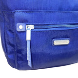 Baggallini Women’s Blue Nylon Adjustable Strap Multiple Pockets Crossbody Bag