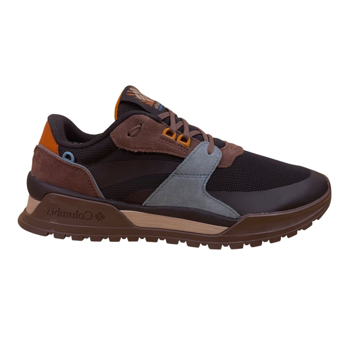 Columbia Men’s Black & Copper Suede & Mesh Outdoor Wildone Anthem Sneakers Sz 10