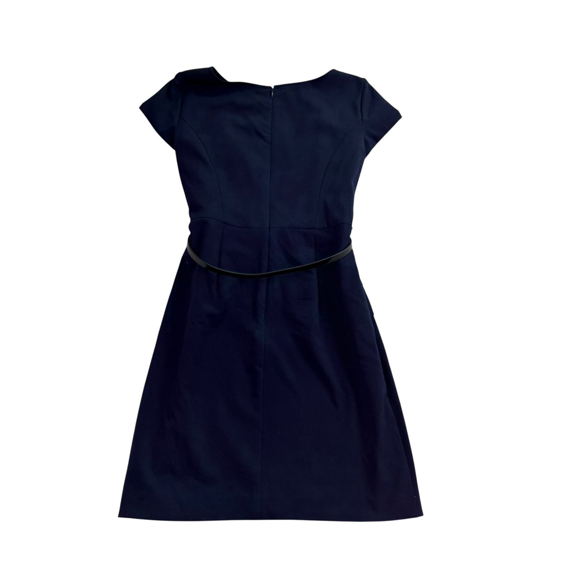 Jones Studio Womens Navy Dress With Belt Modest Yet Stylish Look Size 4