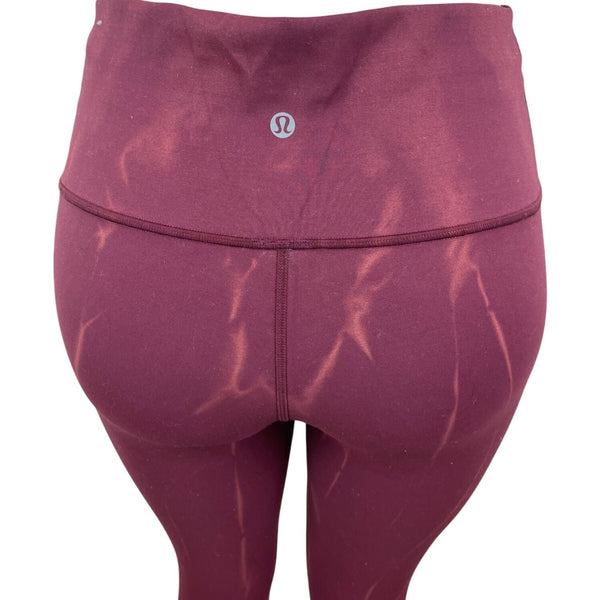 Lululemon Wunder Train Women's High Rise Tight 25" Leggings Fade Sun Red Merlot