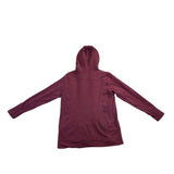 Eddie Bauer Womens Red Hooded Full-Zip Jacket Faux Fur Lining Size XL