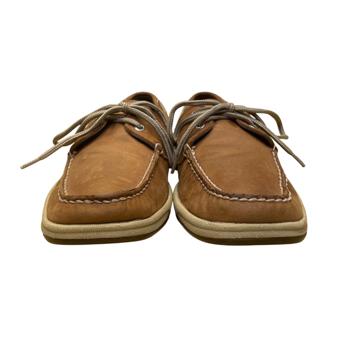 Sperry Men’s Brown Leather Mesh Panels Top-Sider Size 10M
