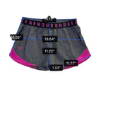 Under Armour Womens Gray & Pink Running Shorts Loose Fit Size L