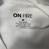 ON FIRE Women Multicolored QUEEN Graphic Cropped Open Sleeve T-Shirt  shirt Sz M