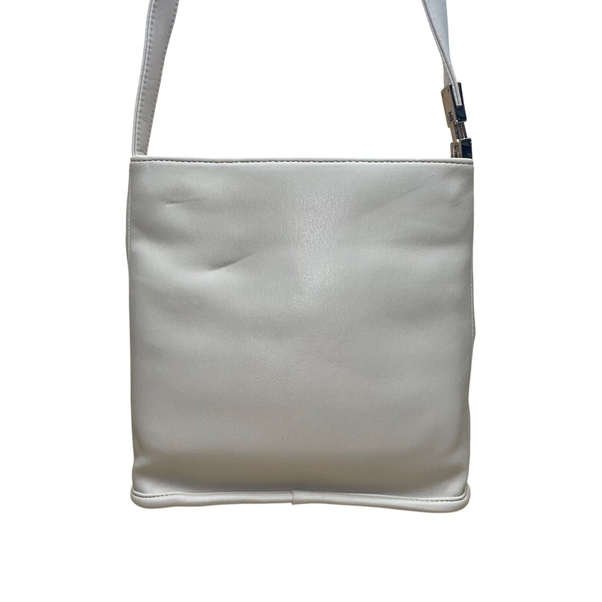 Liz Claiborne Women’s Bone White Faux Leather Adjustable Strap Crossbody Bag