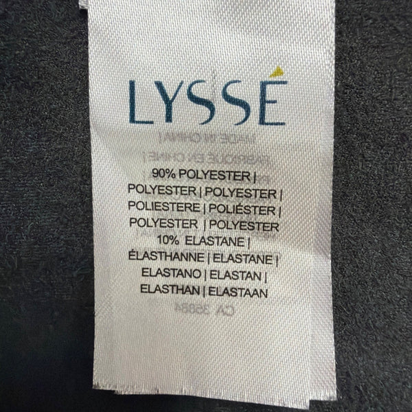 Lysse Womens Black  Jacket Large Lightweight Textured Asymmetrical