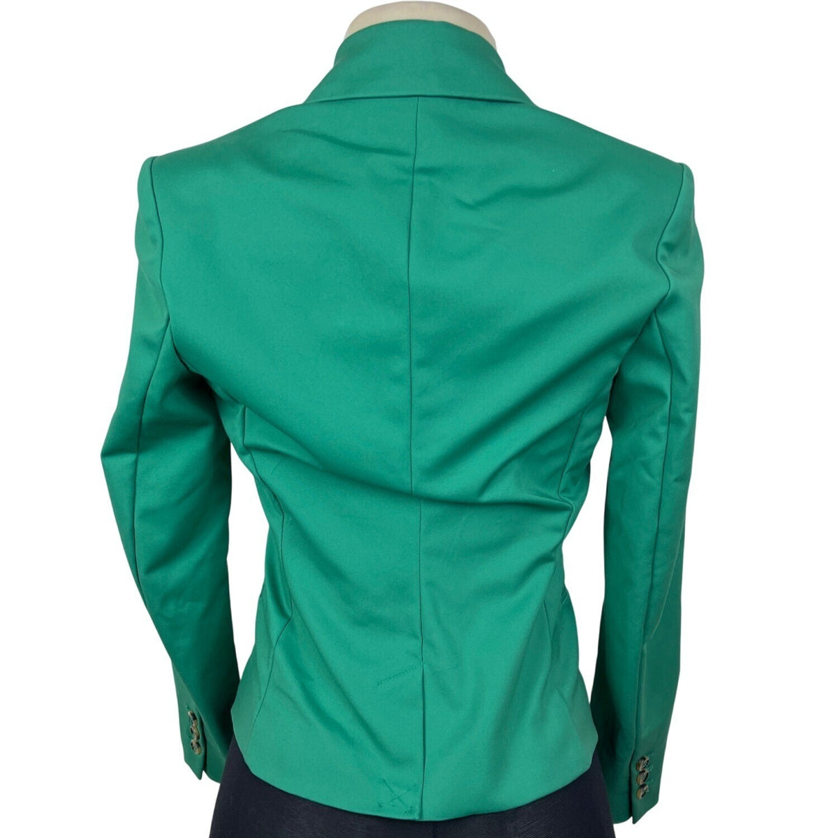 MNG Women’s Emerald Green Blazer With Single-Button Closure Sz 2 - New