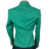 MNG Women’s Emerald Green Blazer With Single-Button Closure Sz 2 - New