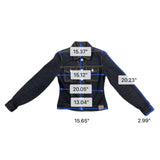 Guess Womens Black Denim Jacket Fitted Button-Up Casual Cotton Outerwear Size S