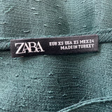 Zara Women's Green Tied Cuff Blouse Sz XS