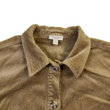 Appleseeds Womens Tan Corduroy Button-Up Jacket Two Pockets Relaxed Fit Size 1X
