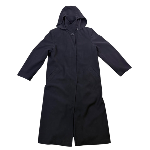 Portrait Womens Navy Hooded Long Coat Size 12P