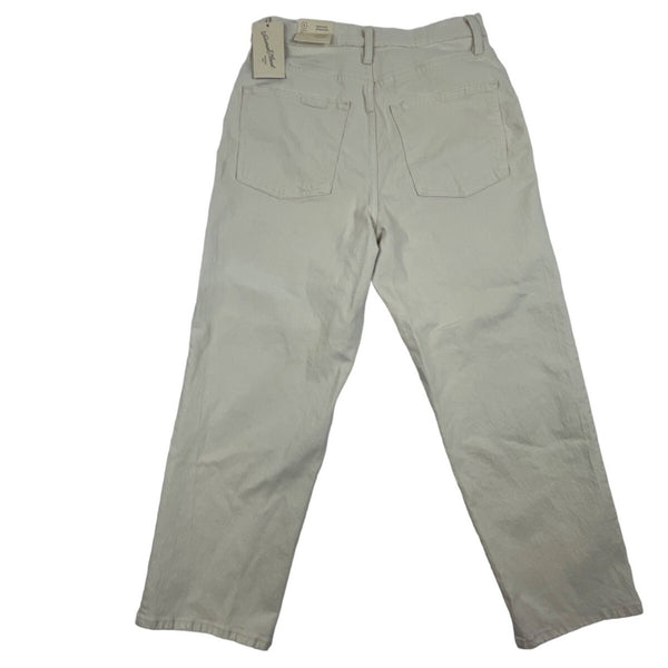 Universal Thread Womens Vintage Stretch High-Rise Straight Jeans 8/29R Beige Cot