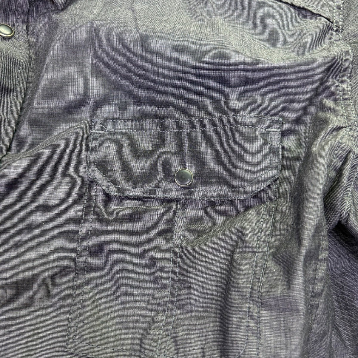 Coastal Long Sleeve Mens Gray Button-Up Shirt With Pockets Size XL