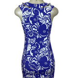 Lilly Pulitzer Purple & White Sleeveless Chain Detail Bodycon Dress Size 0