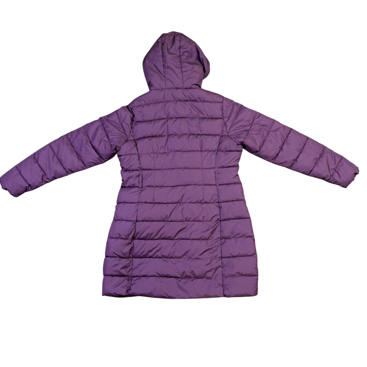 U.S. Polo Assn. Womens Purple Puffer Jacket With Hood Large Zippered