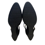 Cole Haan Women’s Black Suede Grand Os Ankle Strap Wedge Heels Size 8.5