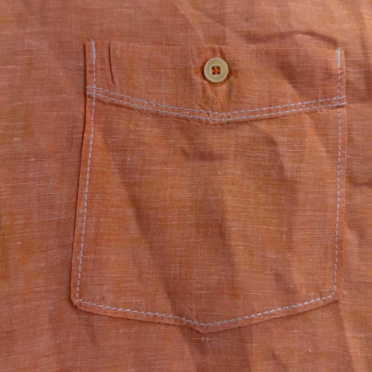 Tommy Bahama Mens Orange Linen Short Sleeve Fit Size Button-Up Shirt Relax 2XB