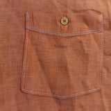 Tommy Bahama Mens Orange Linen Short Sleeve Fit Size Button-Up Shirt Relax 2XB
