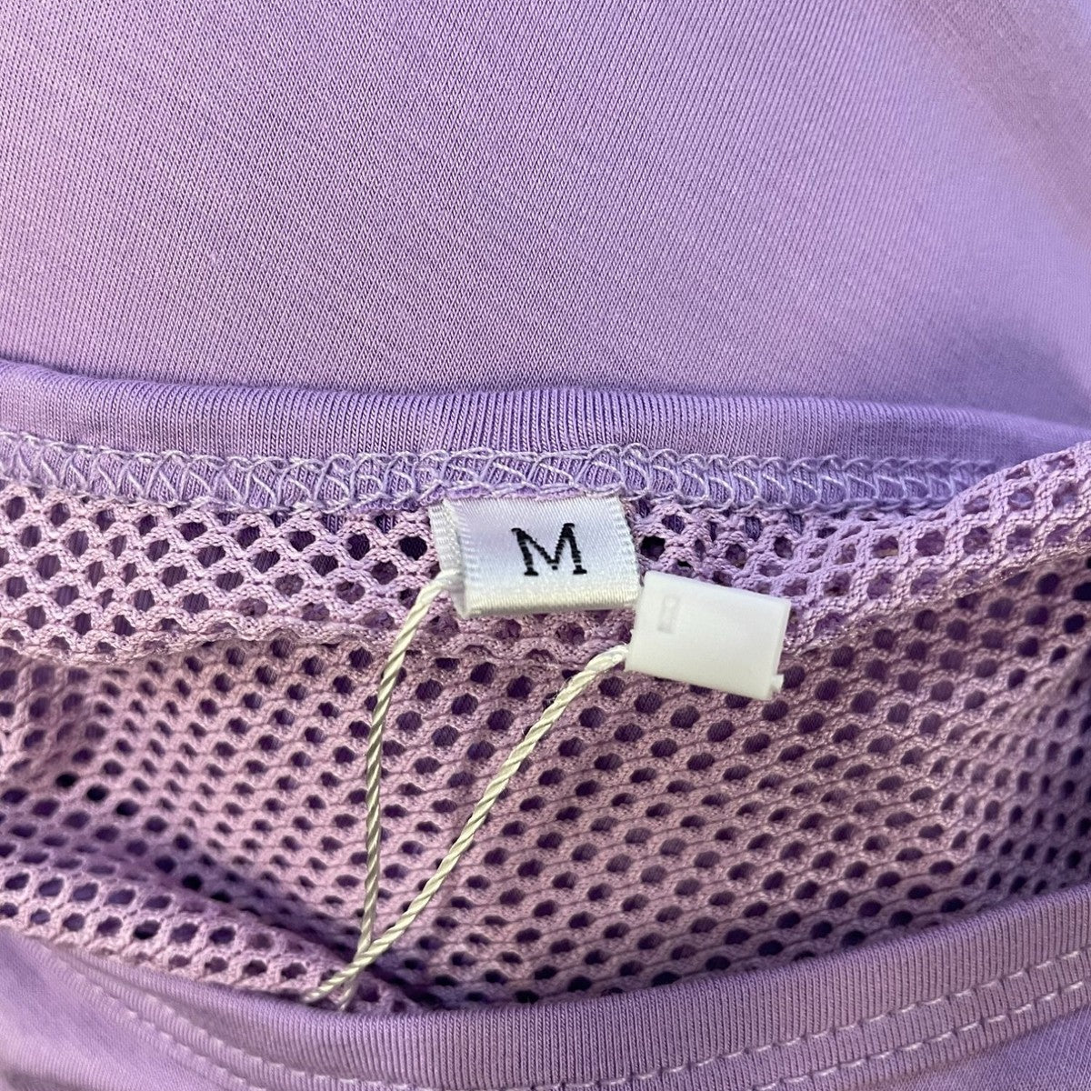 Sleeveless Purple Tank Top With Mesh Back Detail & Split Hem New