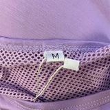 Sleeveless Purple Tank Top With Mesh Back Detail & Split Hem New